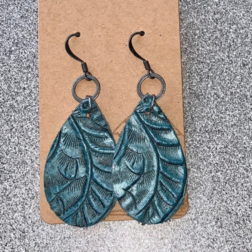 Relic - Embossed Leather Earrings